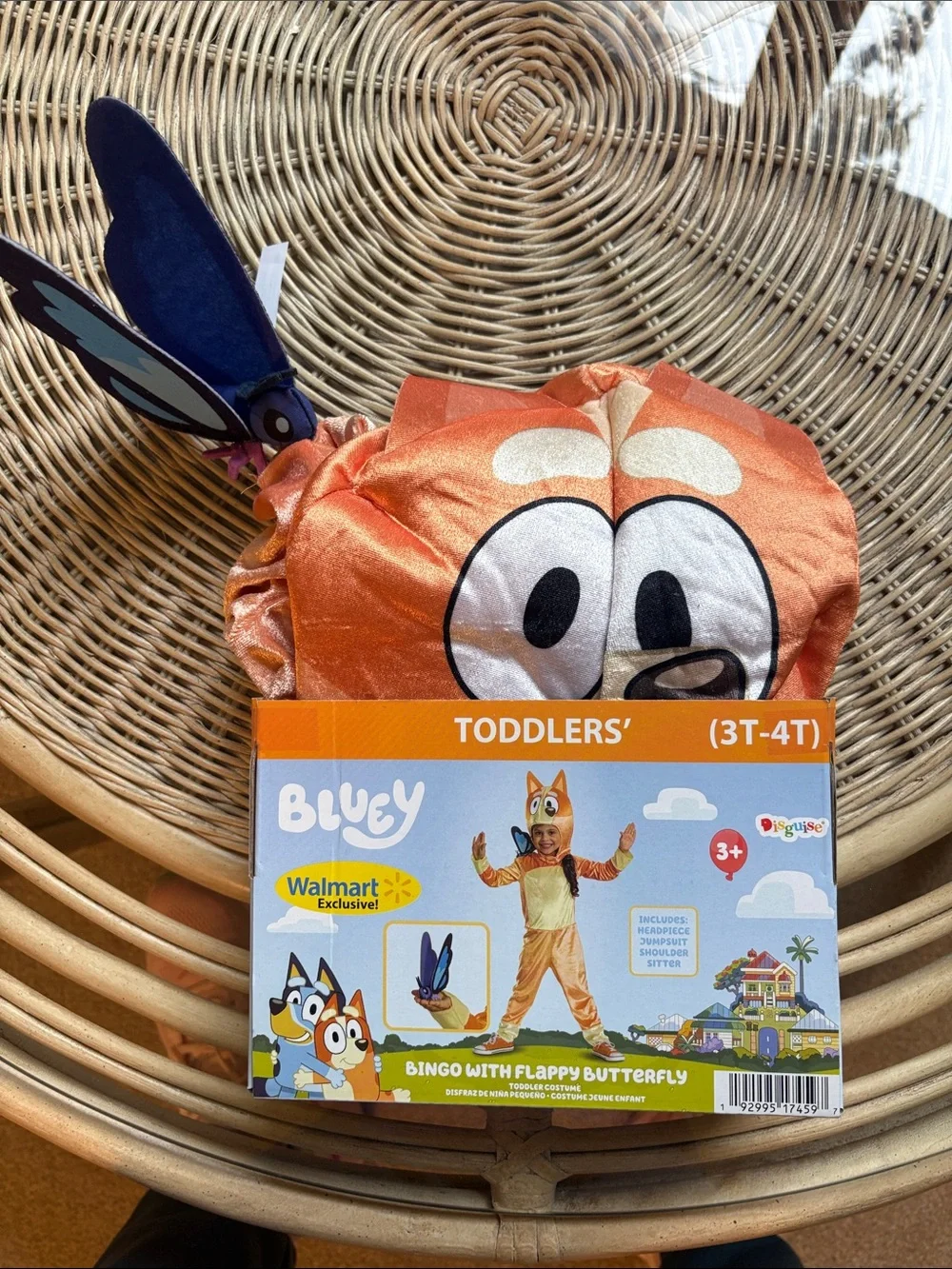 NWT Bluey Bingo with Flappy Butterfly Halloween Costume,  SZ:  3T-4T